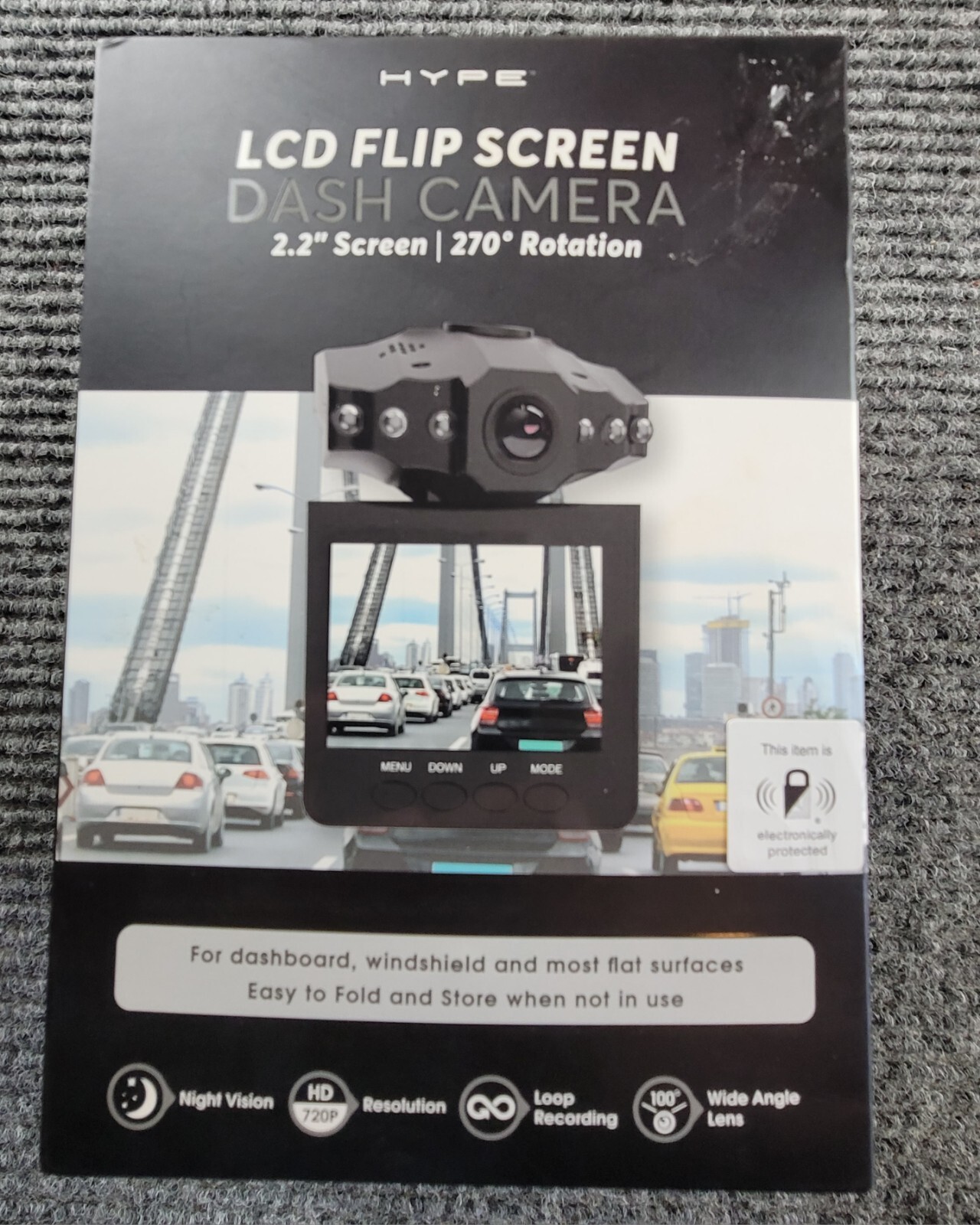Hype Lcd Flip Screen Dash Camera 2.2″ screen 270 degree rotation (T65)