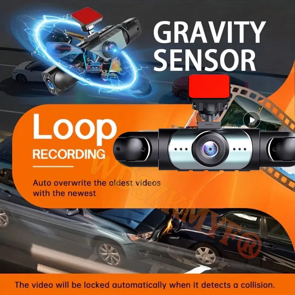 4 Channel Dash Cam 1080P Multi Lens Car Camera Front Rear Side Recording