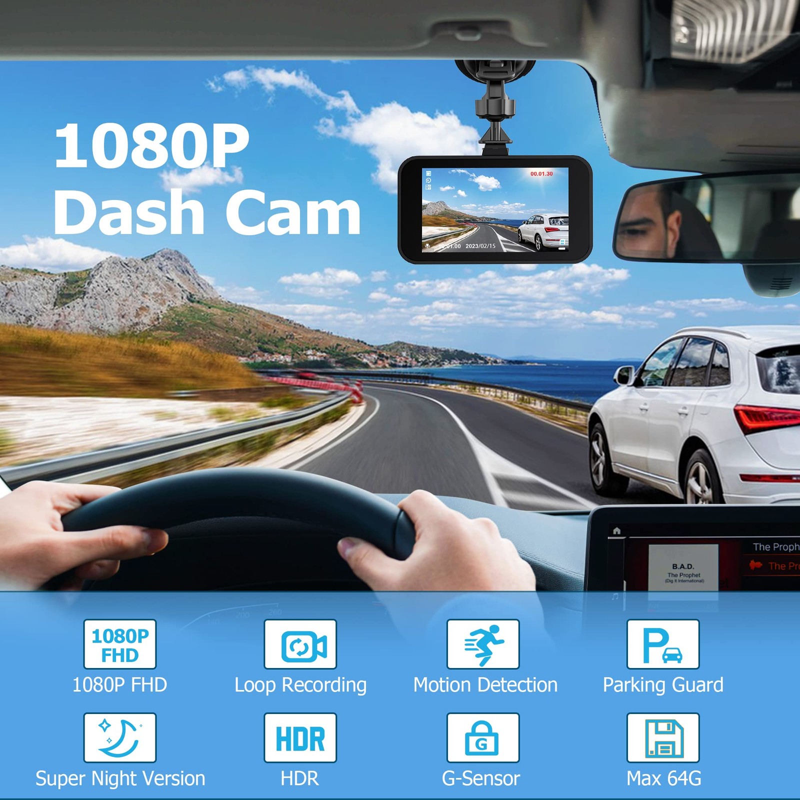 Semi Truck Dash Cam Best Rated Large Big Truck Trucker Uber Lyft,High Quality #1