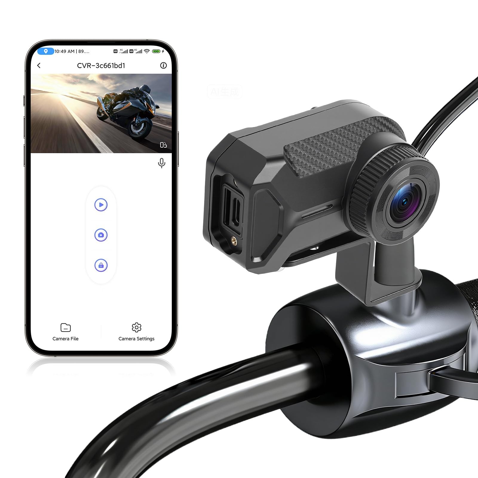 Motorcycle Dash Cam, Motorcycle Camera Front and Rear Moto Video Driving Reco…
