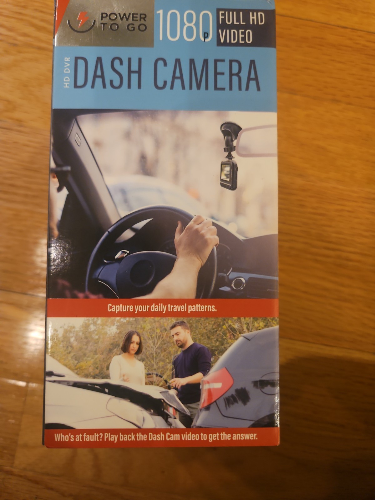 POWER TO GO 1080 Full HD Video DASH CAMERA HD DVR WIDE VIEWING ANGLE