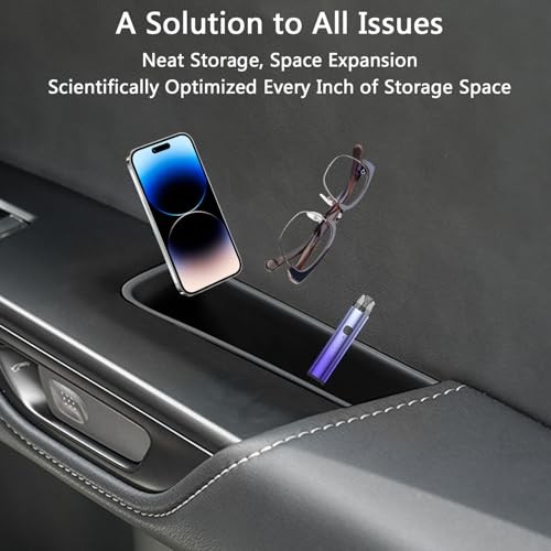 4PCS Car Door Organizer Tray for After 22 Lexus NX Door Organizer 4Pack-Black