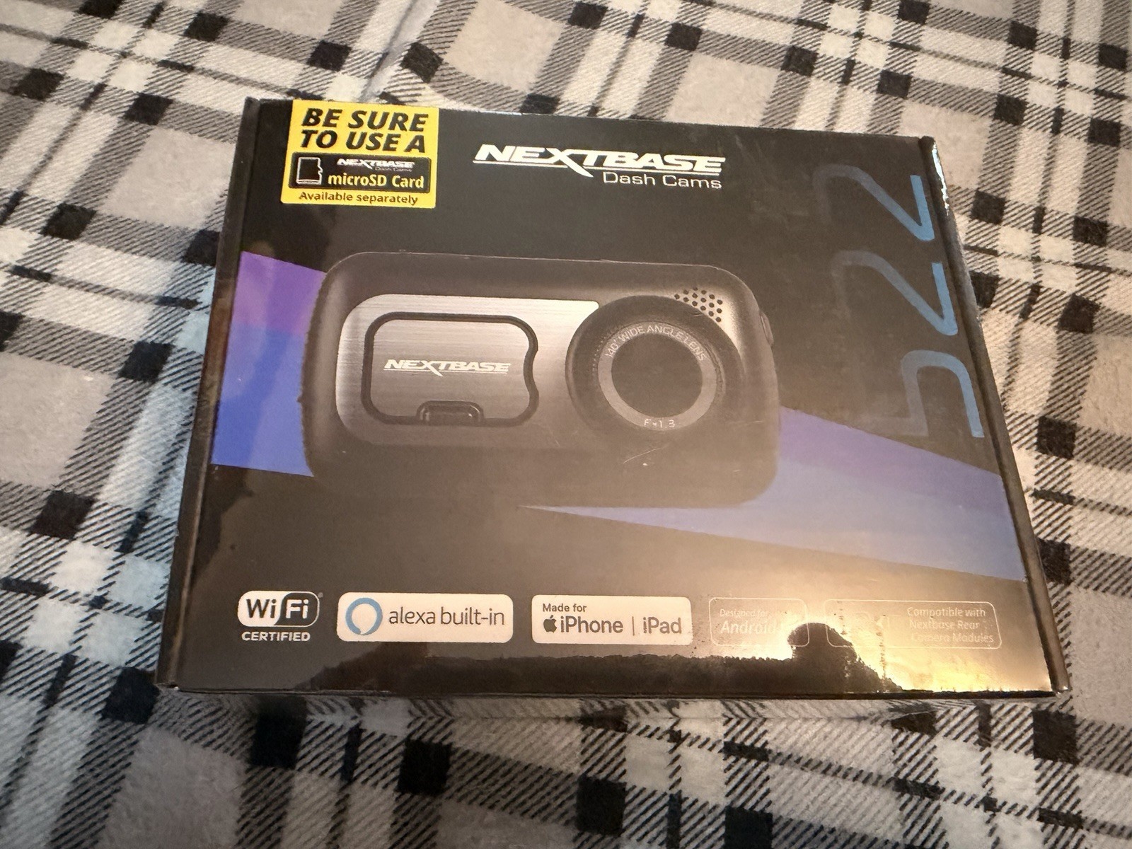 NEXTBASE 522GW HD Dash Cam Night Vision Alexa Voice Control High-Res Unopened