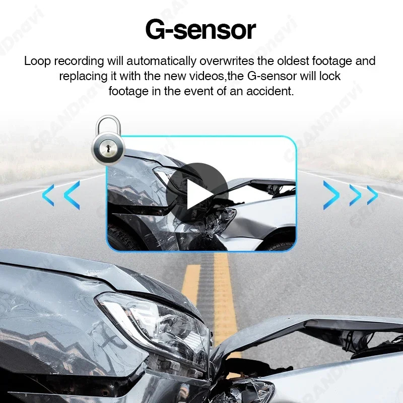 Grandnavi HD Car DVR Dash Cam ADAS Video 720P USB TF Card 16G 32G Auto Recorder
