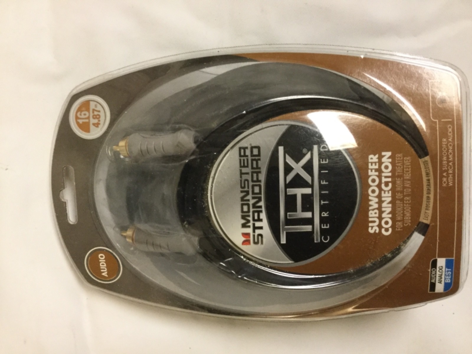 Monster Standard THX-Certified Sub-woofer Cable 16 FT Audio-Analog-Best