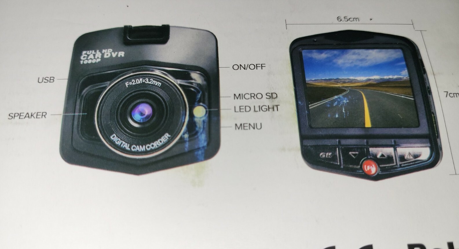 2.4” Full HD 1080P Dash Cam Car DVR Front or Rear Camera Night Vision G-sensor
