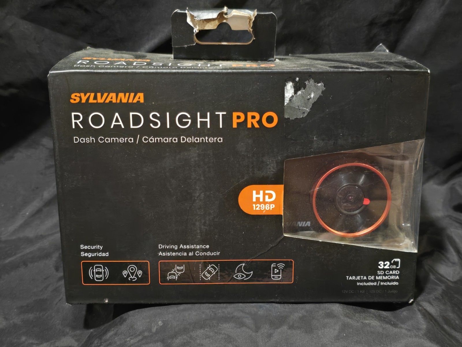 Roadsight Pro Dash Camera Cam Sylvania HD 1296p 32GB SD Card Driving Assistance