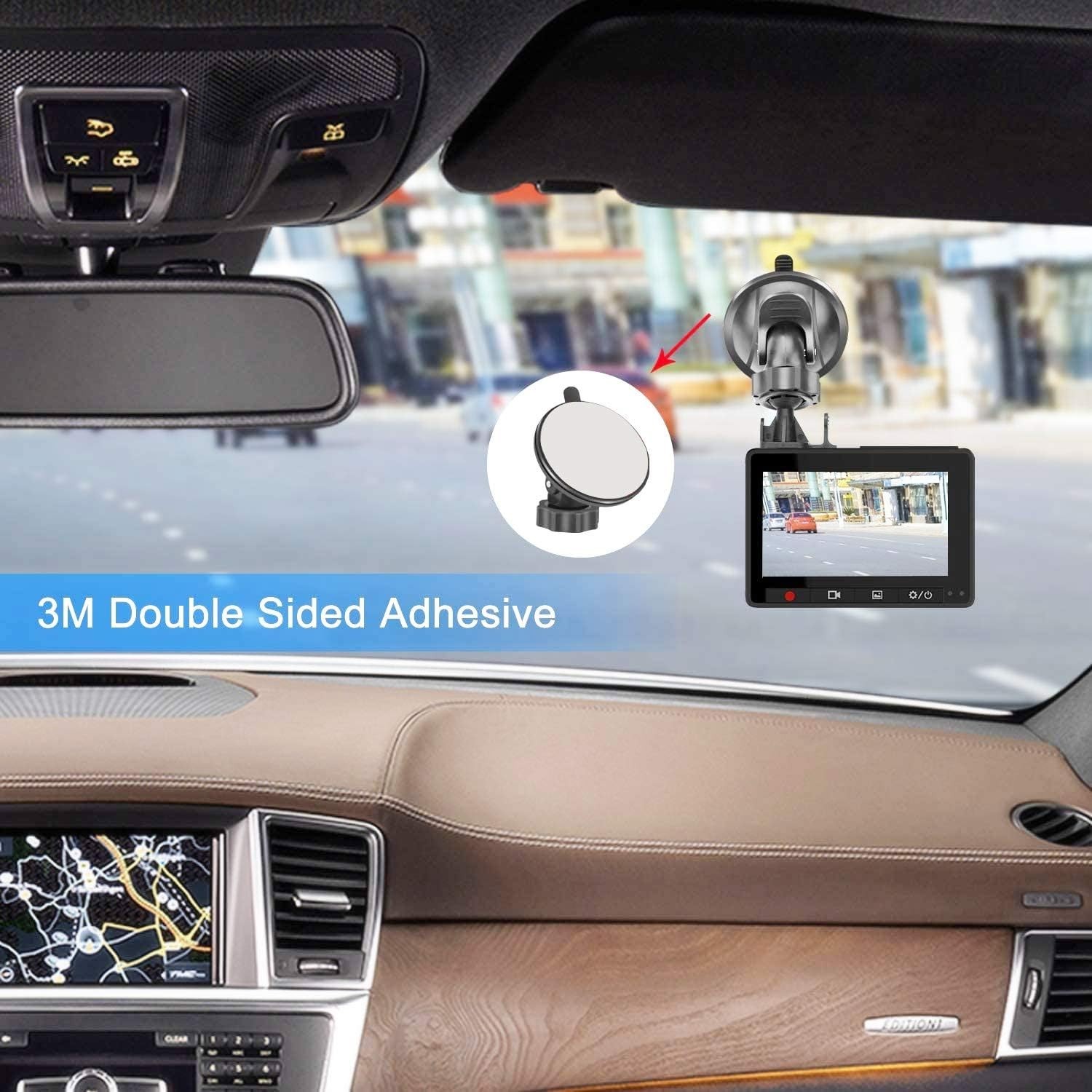 Compact Dash Cam Suction Cup Mount – Easy Install for Various Dashboards
