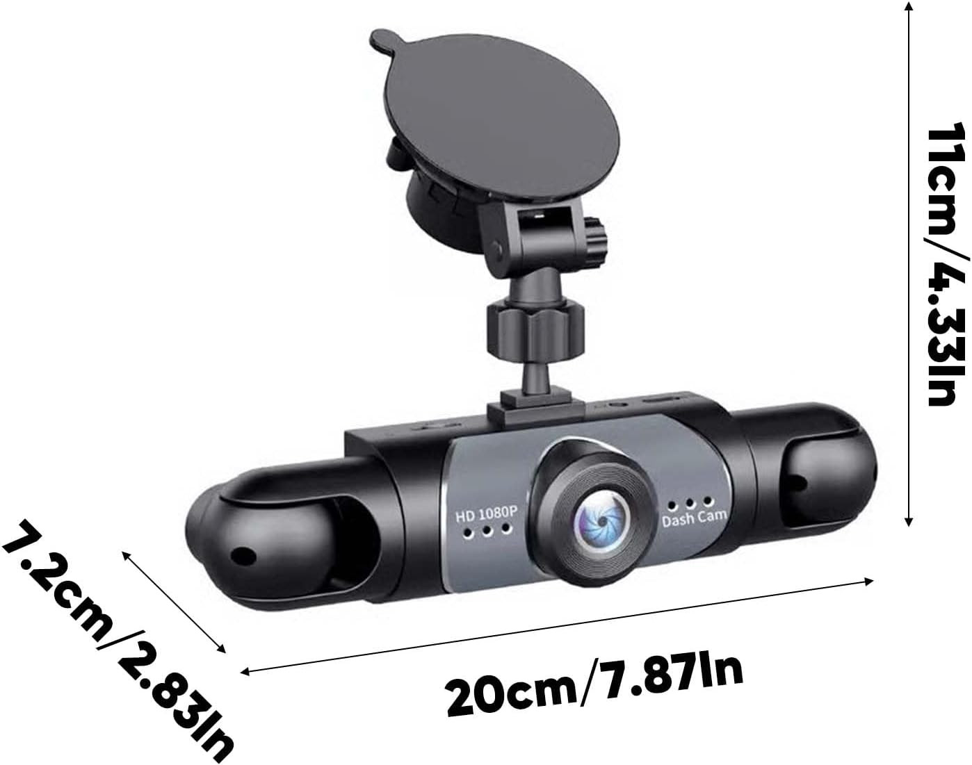 4-Channel Dash Cam 1080P WiFi App Control 64GB Card Night Vision Parking Mode