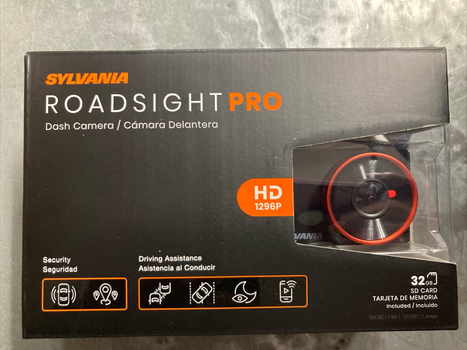 SYLVANIA – ROADSIDE PRO DASH CAMERA HD 1296p + 32GB SD MEMORY CARD