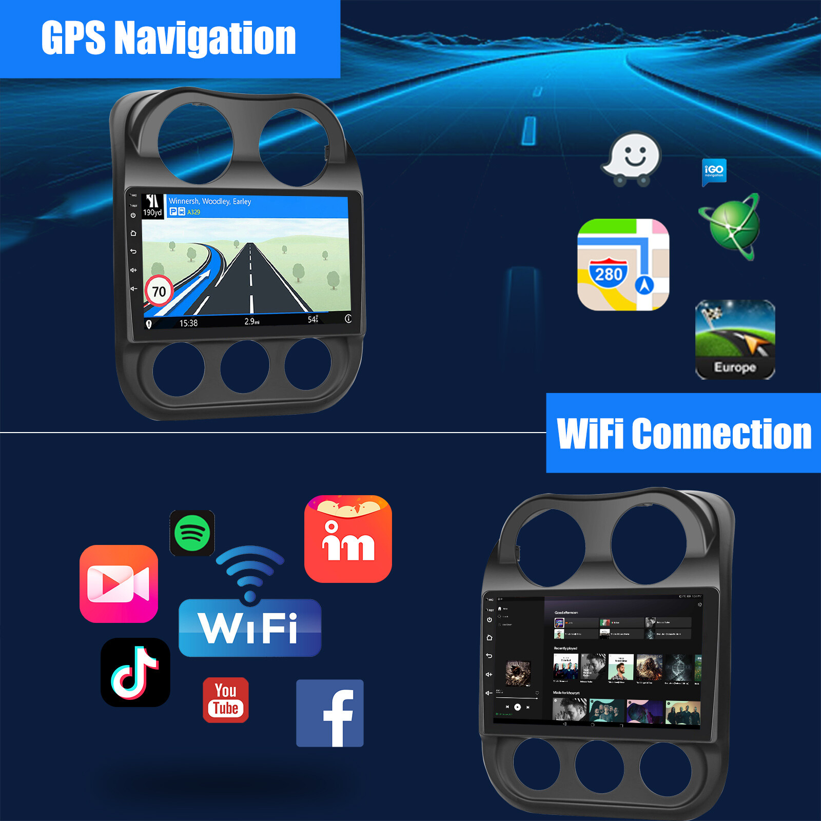 Android 13 Car Stereo Carplay Radio GPS For Honda Civic 2006-2011 2+32G WiFi AHD