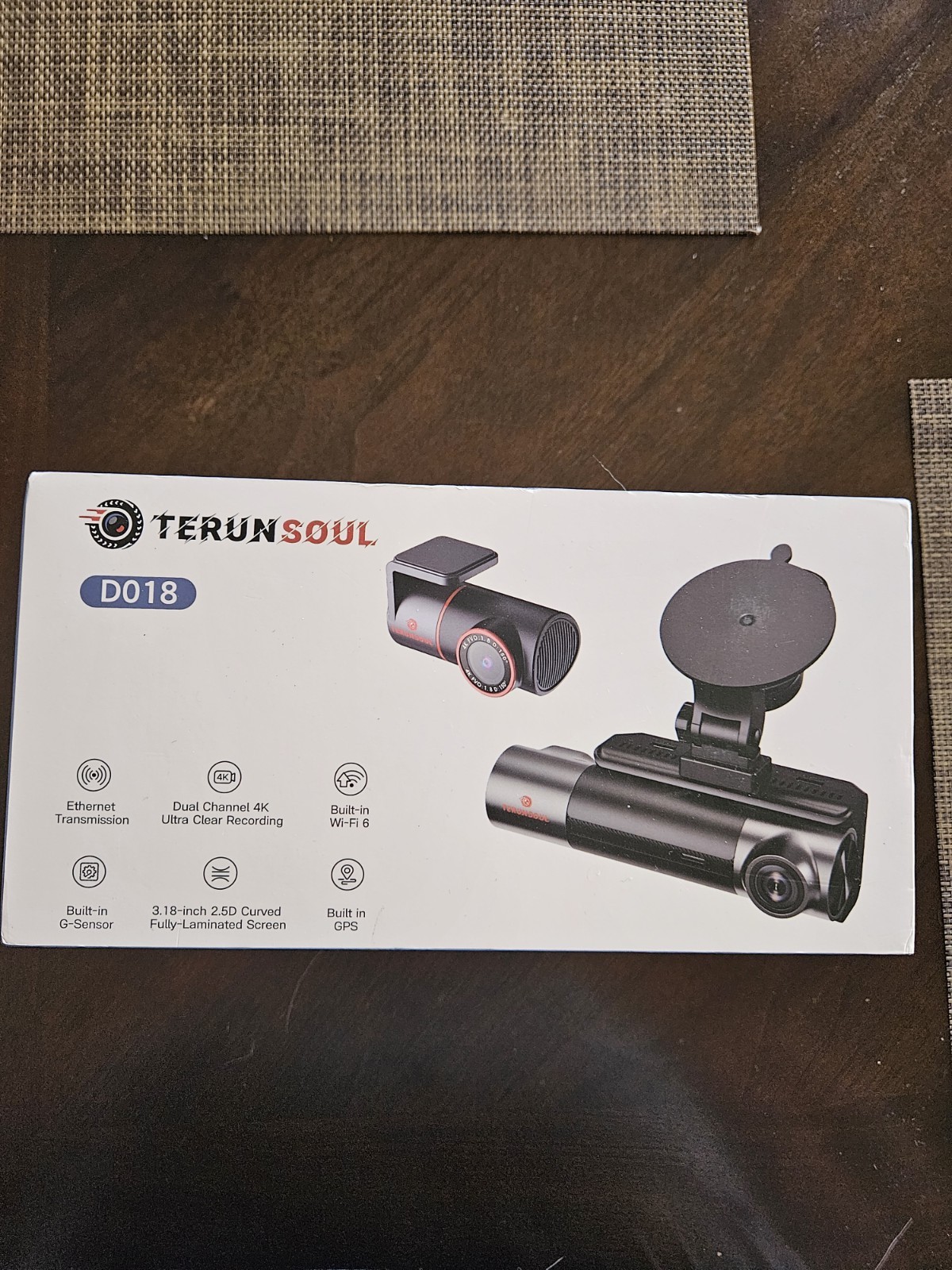 Terunsoul 4K Ultra HD 3 Channel Dash Cam Front Rear Built-in GPS WiFi D018