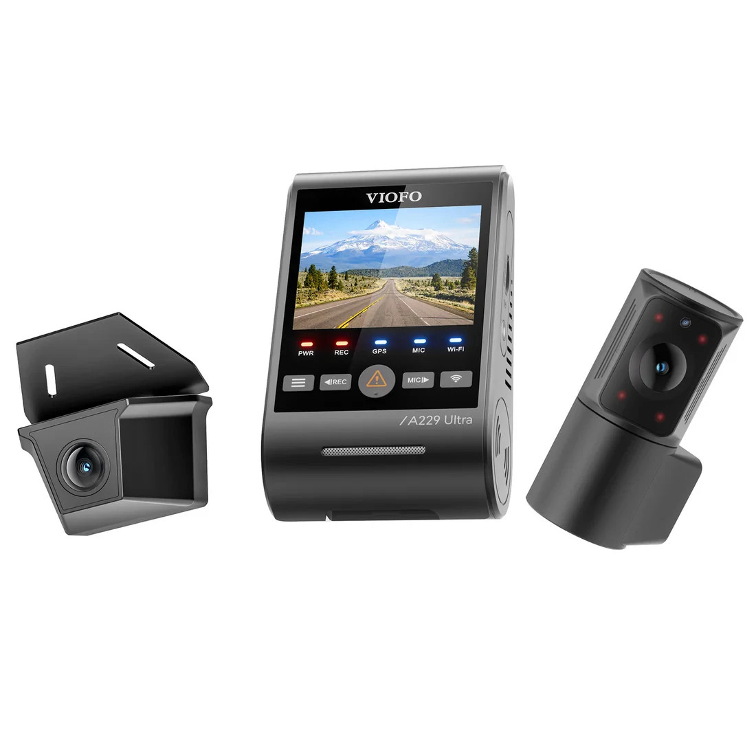 VIOFO A229 Ultra-W 3CH Dual 4K + 1080P, Triple STARVIS 2, Waterproof Rear