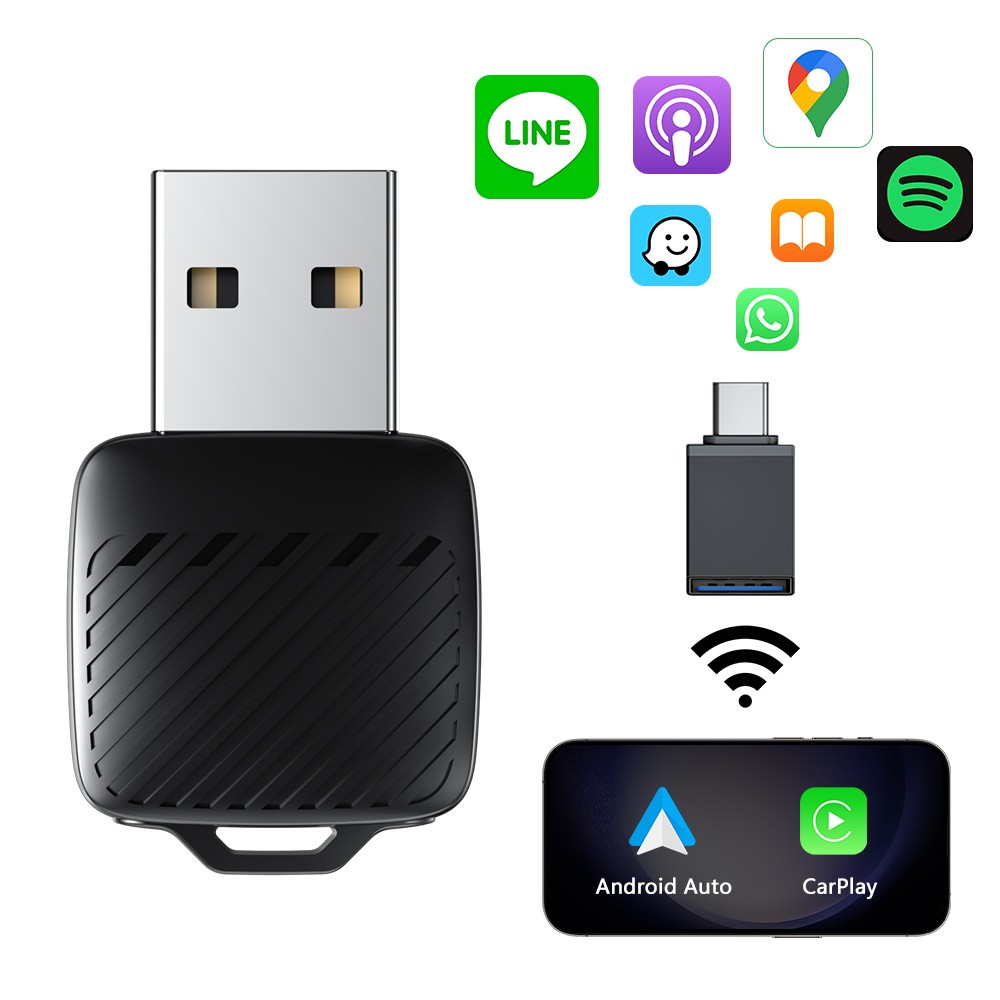 Carplay Wirelss Carplay/Andrroid Adapter for Car with OEM CarPlay/Andrroid Auto