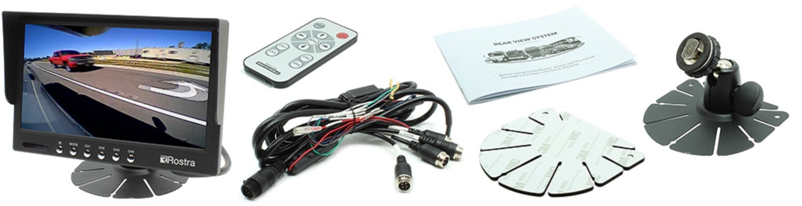 Rostra 250-8222 7″ Quad-View 800×400 Resolution NTSC/PAL Switch Capable Monitor