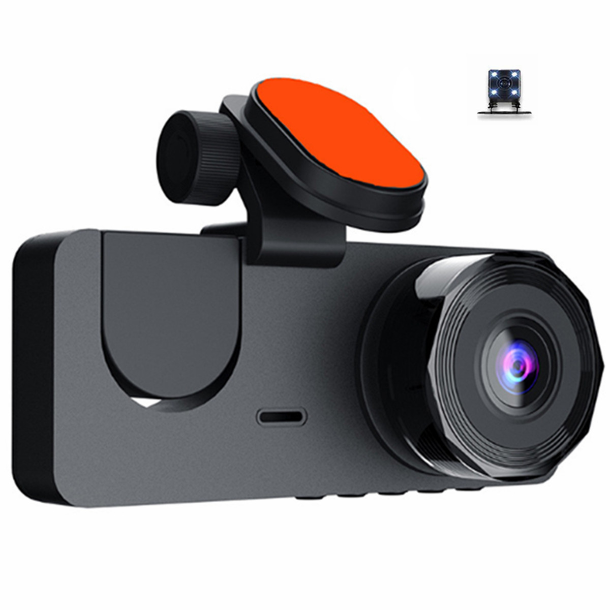 1080P 2in IPS Dual Lens Car DVR Dash Cam Video Recorder Front Inside Rear Camera