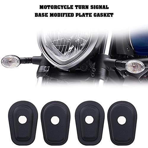 Front Rear Motorcycle Turn Signal Indicator Adapter Spacers Black 8pcs