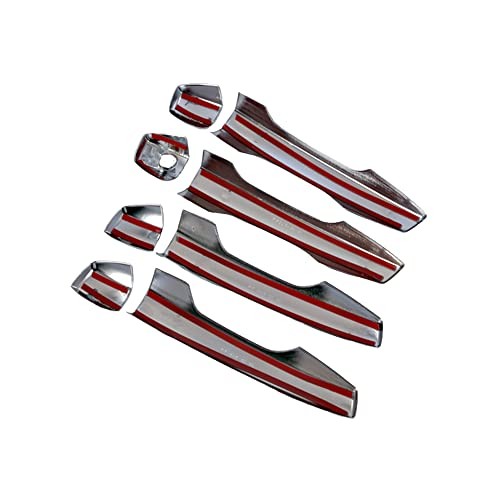 Outside Door Pull Doorknob Handle Decor Cover Trim RH/LH, Exterior Car Chrome