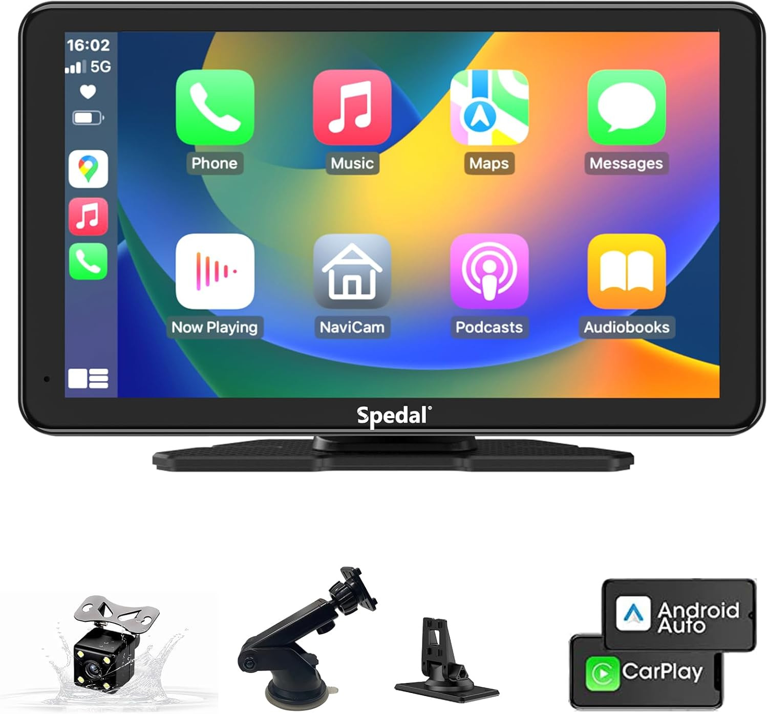 Car Play with Backup Camera, Portable Carplay and Android Auto 7″ Carplay Screen