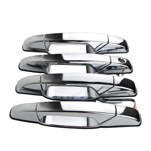 4PCS Exterior Door Handles Compatible with 2007-2014 Cadillac Escalade, Chrome