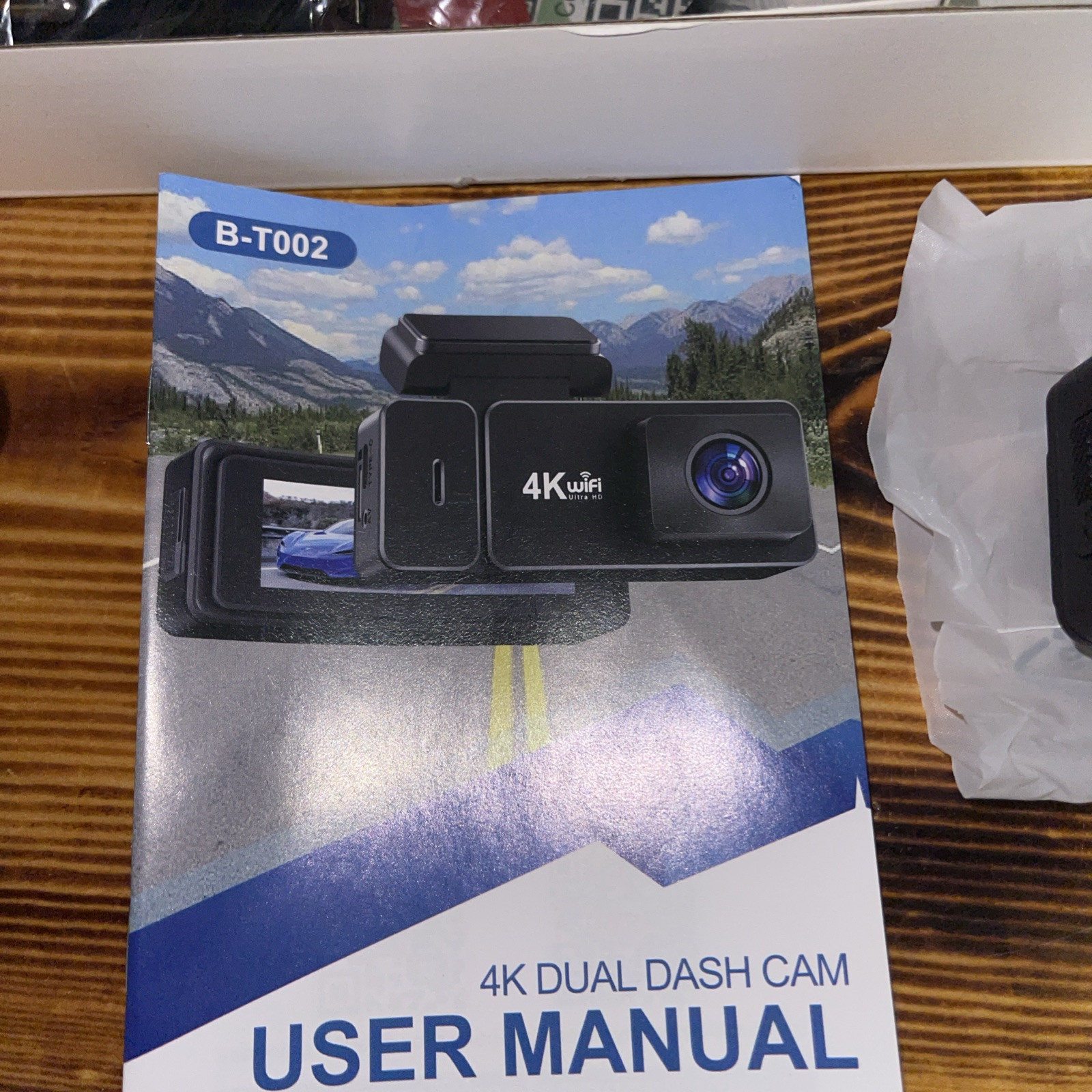 Dash Cam Front Rear, 4K+1080P WiFi Dual Dash Cam, with Free 64GB Card, Dash C…