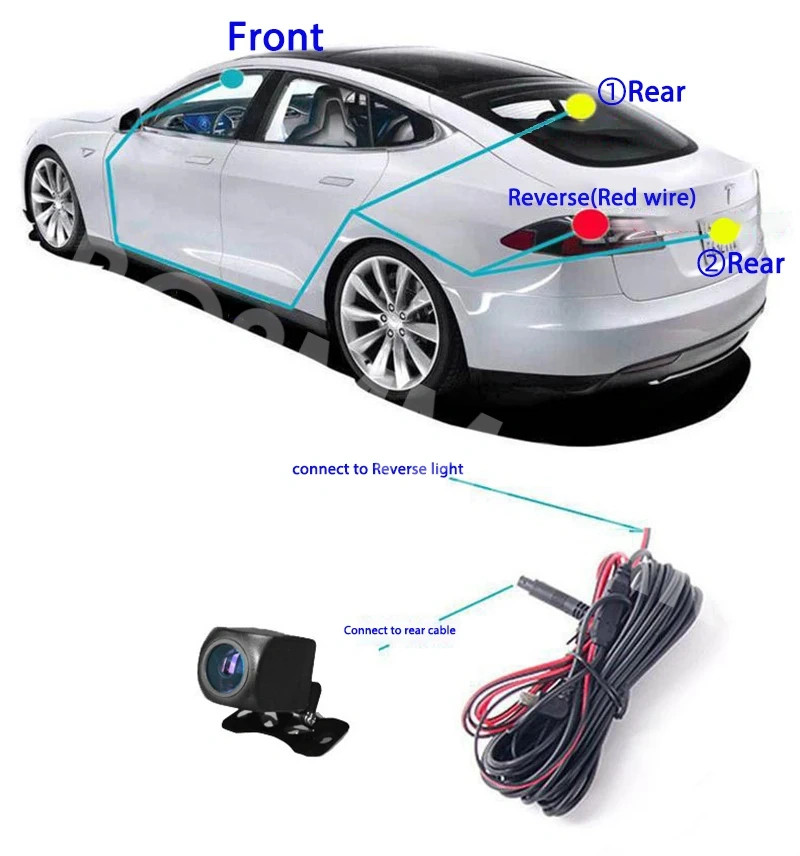 9.66in Dash Cam 3 CH Mirror Car DVR Video Recorder Camera Night Vision G-Sensor