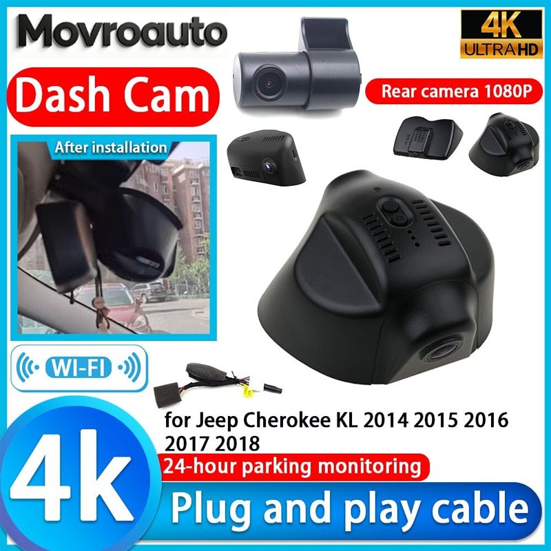 4K 2160P Wifi DVR Dash Cam Camera for Jeep Cherokee KL 2014 2015 2016 2017 2018