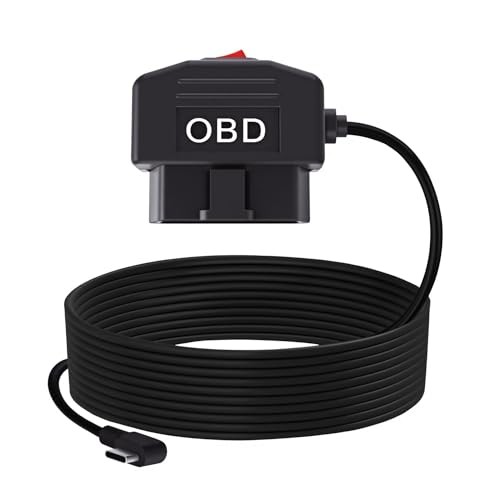 OBD2 OBD Power Cable, OBD to Type C USB OBDII Adapter 11.6-36V to 5V/3A Dash