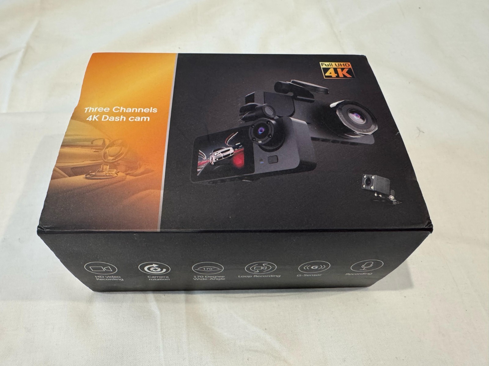 Three Channels 4K Dash Cam 8MP HD Camera Video 2.0″ Display TX1101A