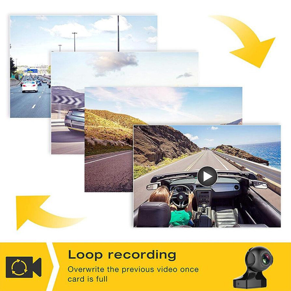 2021 HD 1080P WiFi Dash Cam Recorder 170° Vehicle Camera Car DVR Video G-Sensor