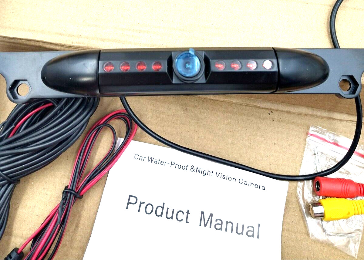 Color Rear View Camera License Plate W/ Night Vision for All DASH VIEWERS