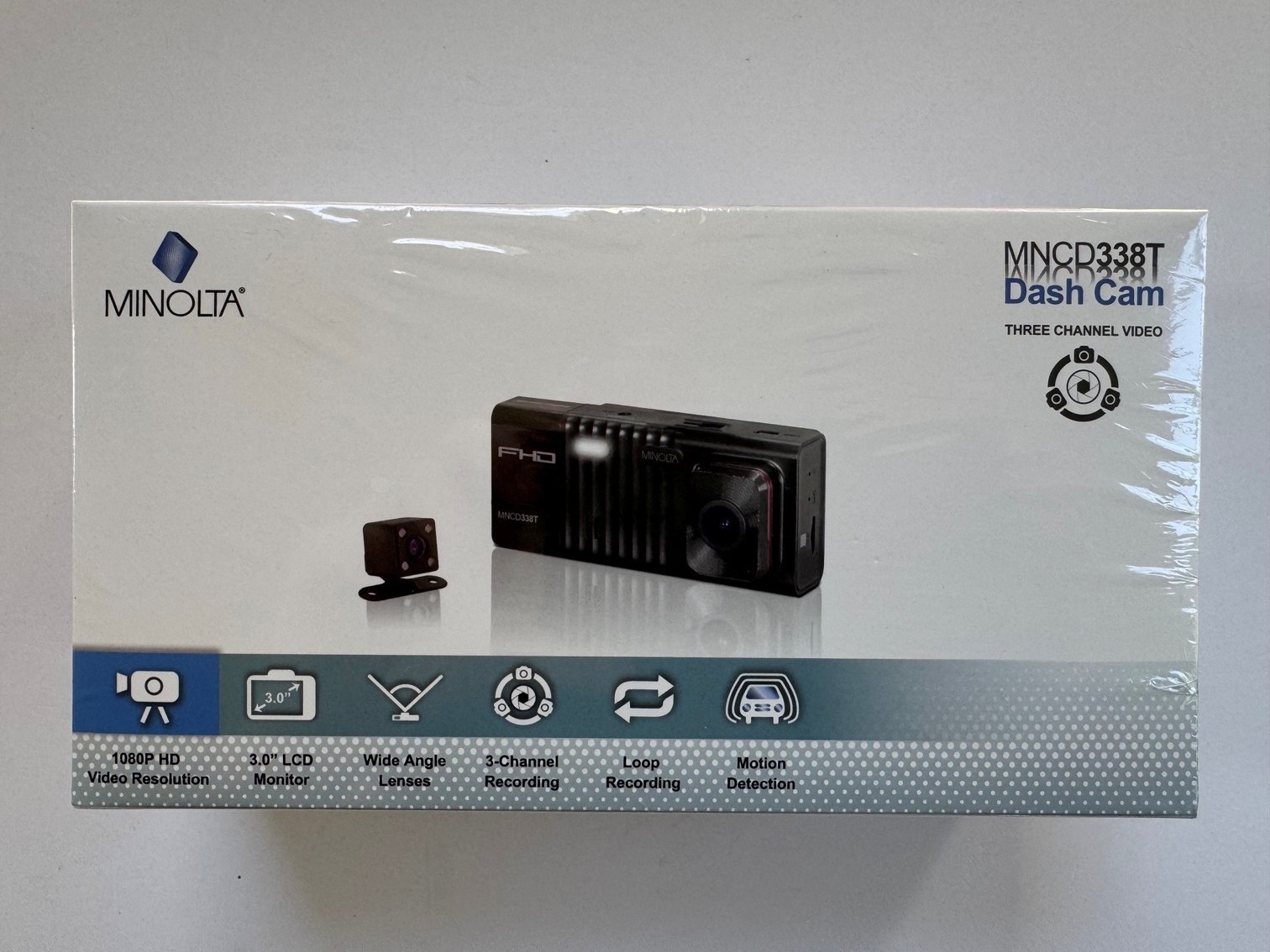 Minolta MNCD338T 3-Channel 1080p Dash Camera (Brand New)