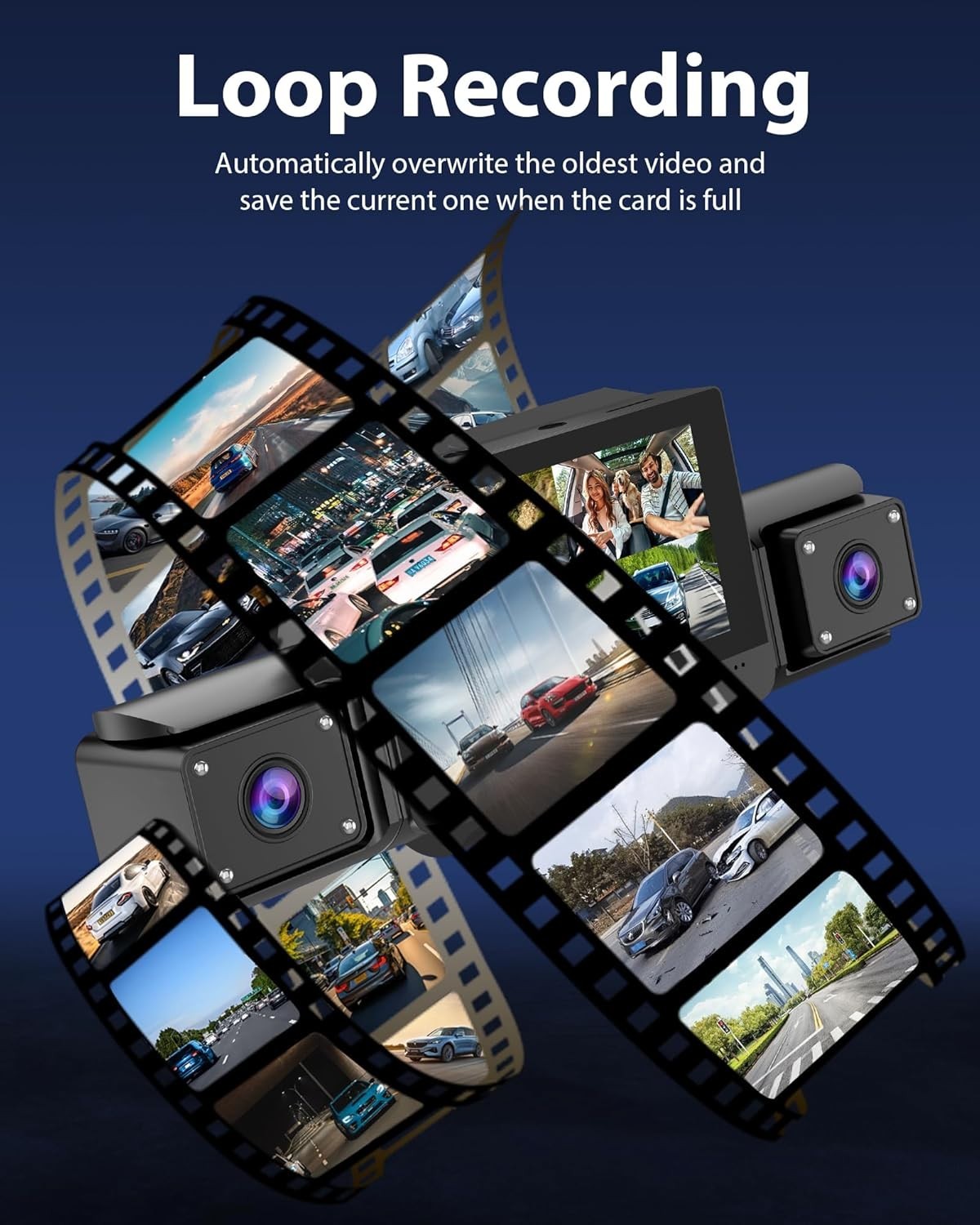 All-in-One 4 Channel Dash Cam with 360° View, GPS & Emergency Lock Features