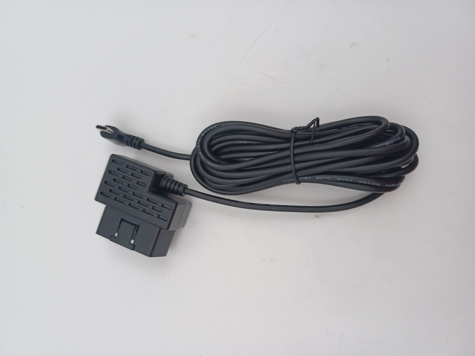 WB24 OBD‑II Hardwire Power Cable – 12–24V to 5V/3A Converter – Dash Cam/GPS/HUD
