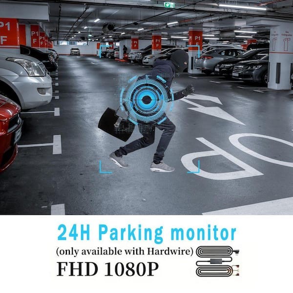 WRIGHTMASTER Full HD Mirror Dashcam IR Night Vision, Loop Recording, App Control