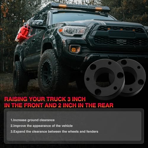 3″ Front and 2″ Rear Leveling Lift Kits for Dodge Ram 1500 2009-2024 4X4 4WD,