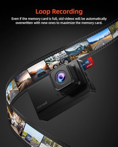 1080P FHD Dash Cam for Cars, 176° Wide Angle, Night Vision, G-Sensor, 32GB SD Ca