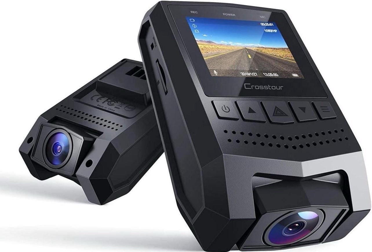 Dash Cam Front And Rear 1080P Car Dash Camera with 1.5″ LCD Screen Dash Cam