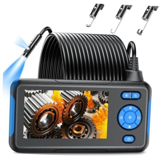 Endoscope Camera with Light, 4.3” Inspection Snake Cameras, 1080P HD