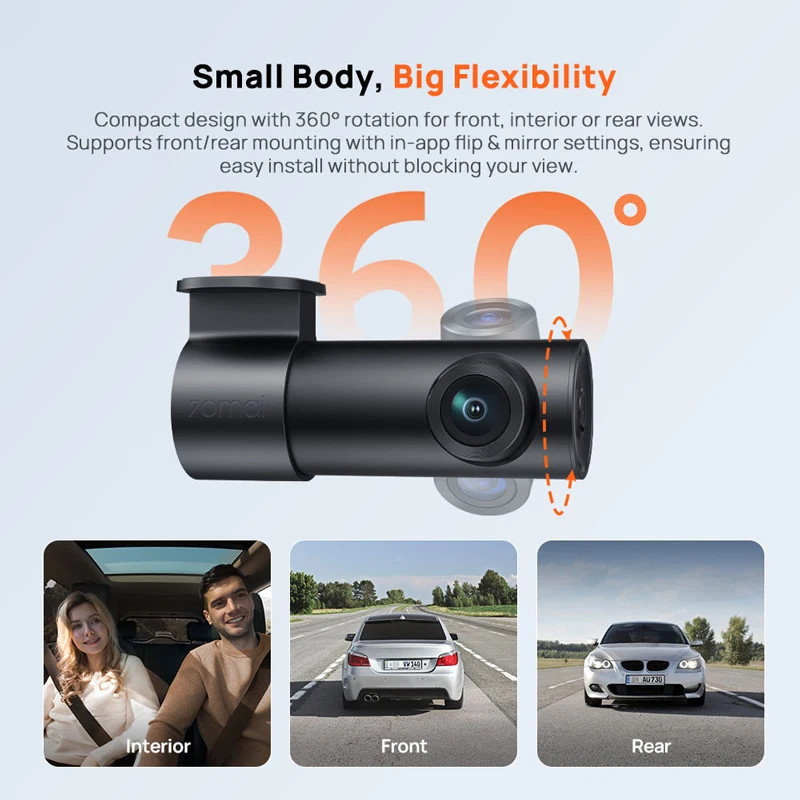 70mai M310 Plus Dash Cam 2K 1440P Night Vision 143° Wide Angle WiFi Voice