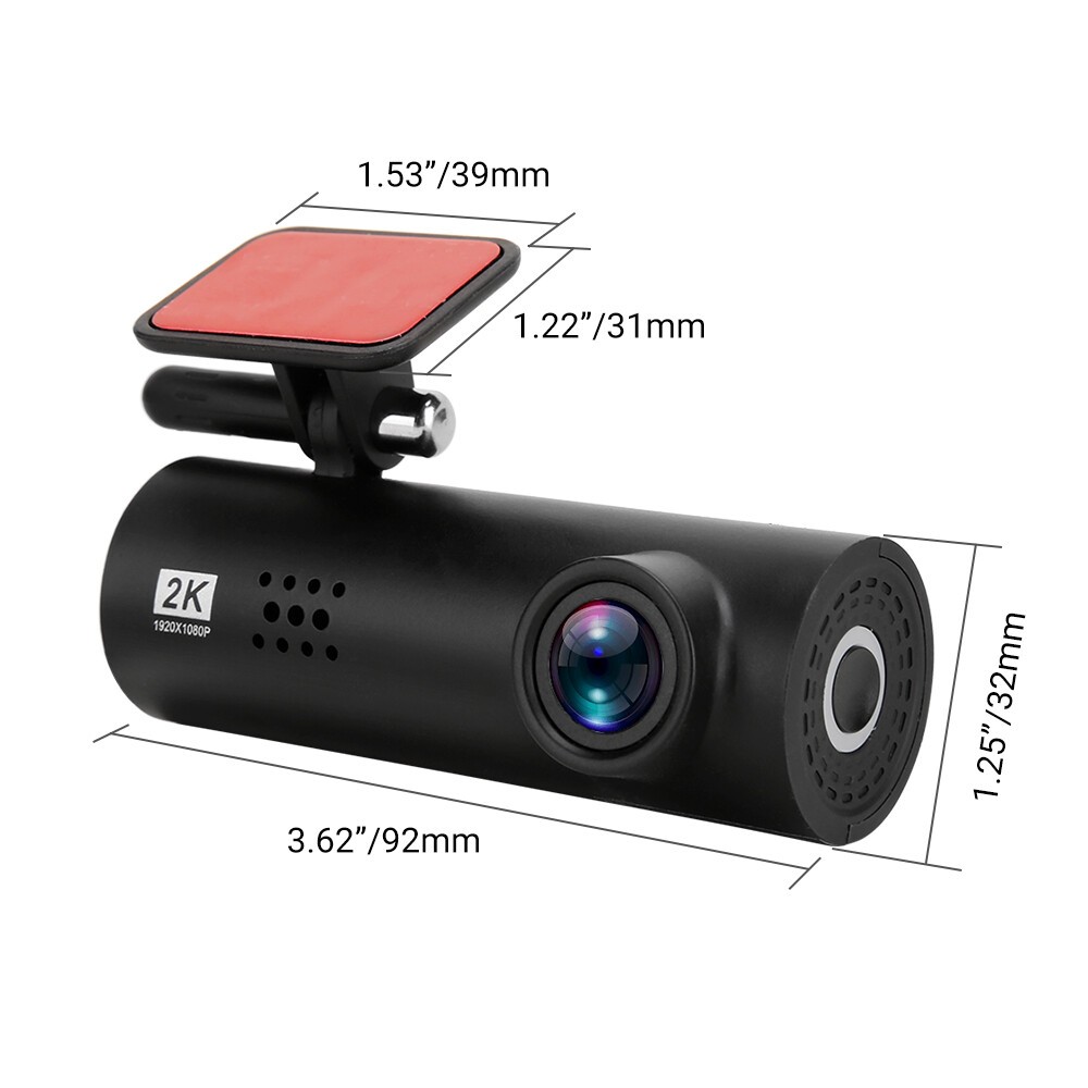Wireless 1080P Car Dash Camera Front and Rear Angle Len Cam Dashcam Night Vision
