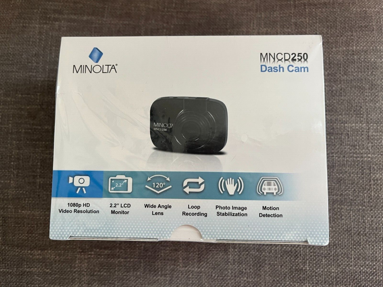 New Sealed Minolta MNCD250 Full HD 12MP 2.2″ LCD Screen Dash Cam #MNCD250-Black