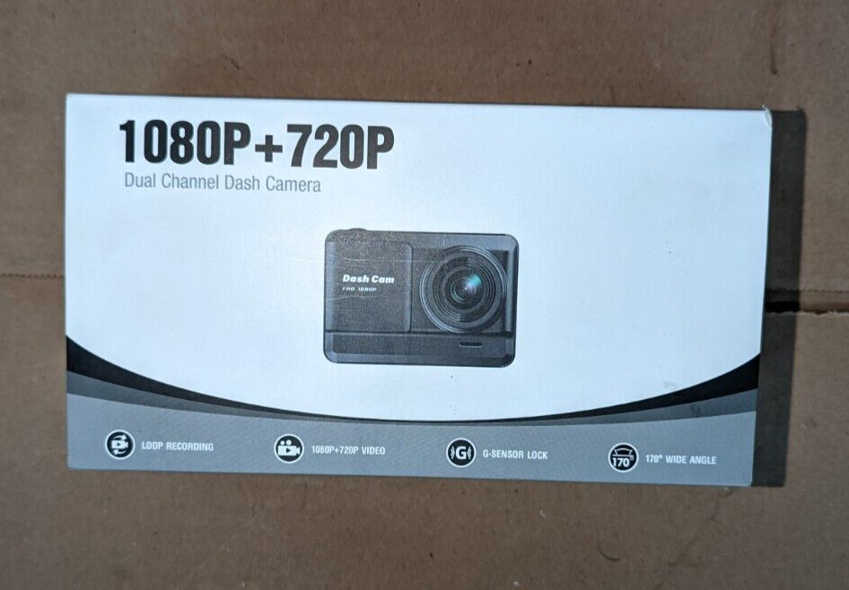✅ New ✅ Dual Front & Back Channel Dash Camera – 1080P + 720P ✅