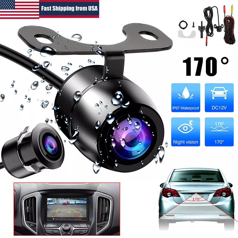 170º CMOS Car Rear/Front/Side View Reverse Backup Parking Cam Camera Waterproof
