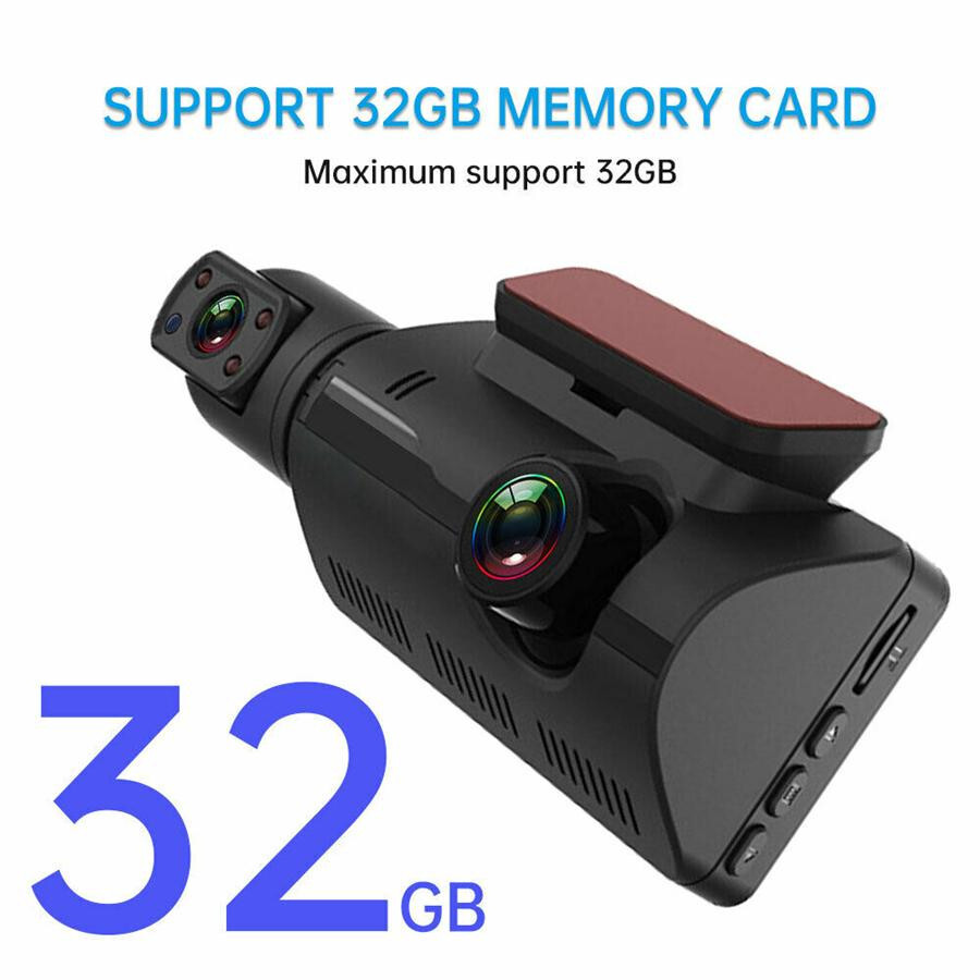 Car Dash Camera Dual Lens Record Video FHD DVR Cycle Recording Night Vision