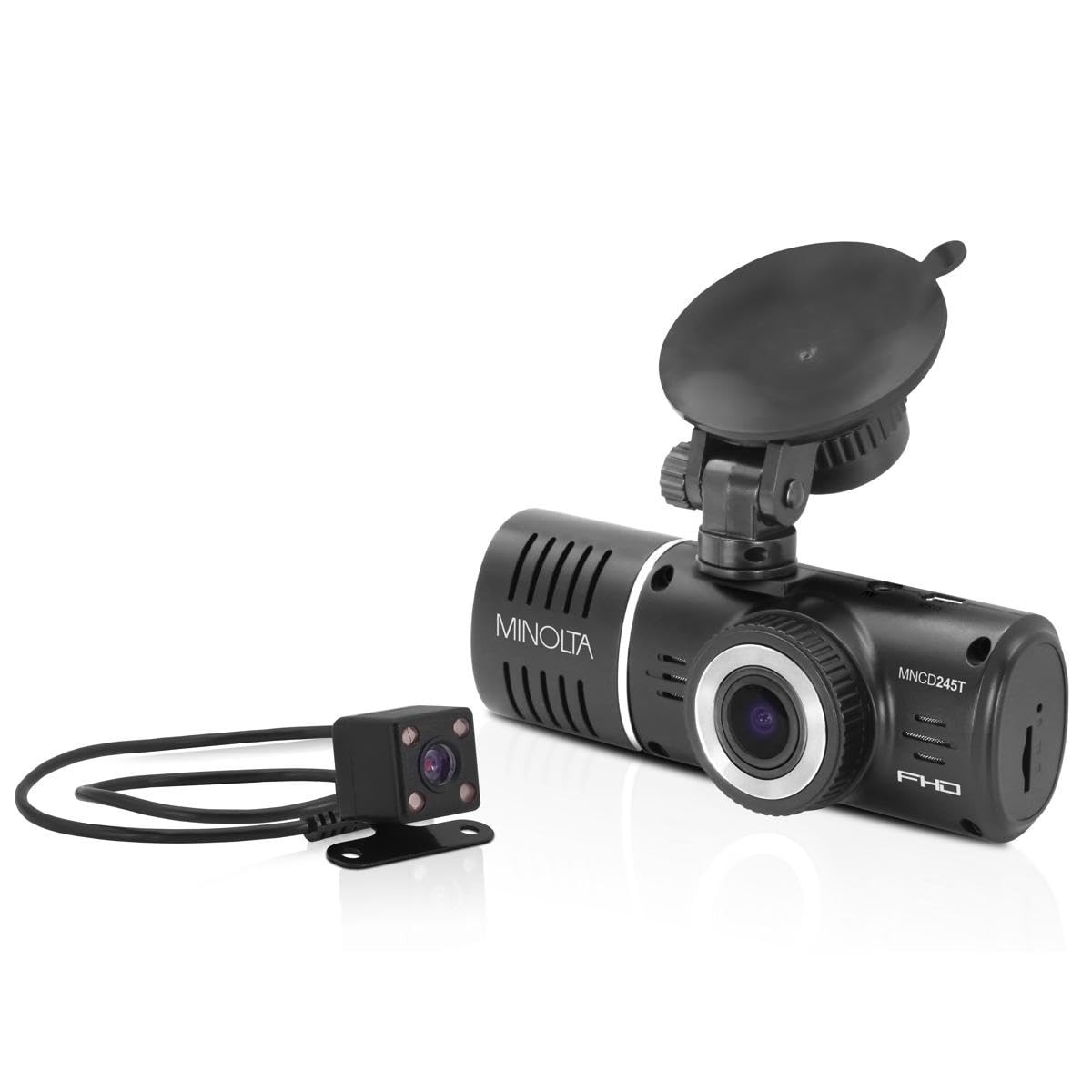 Minolta MNCD245T 3-Channel 1080p Car Camcorder w/Rear Camera