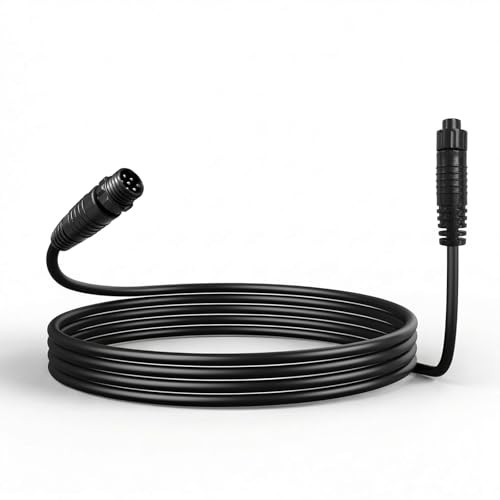 10ft (3m) 6-Pin Rear Camera Extension Cable, Weather-Sealed IP67 Connector,