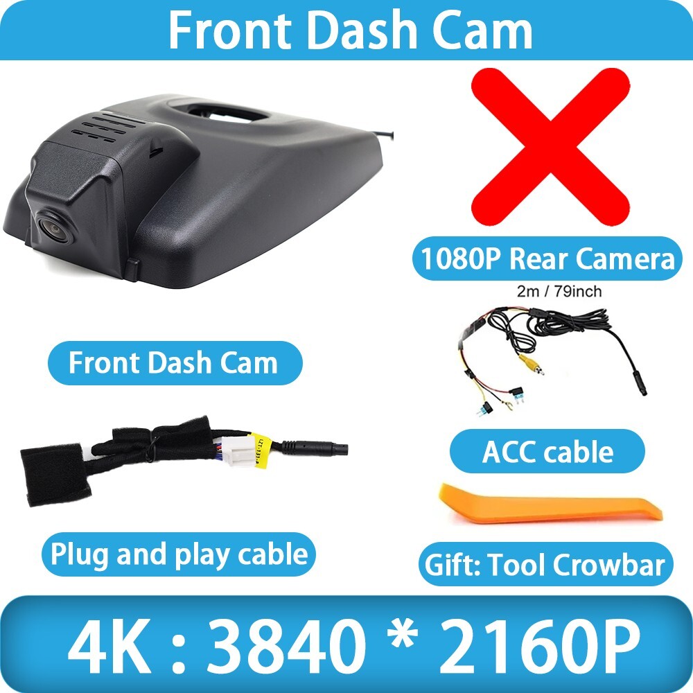 Plug and Play 4K UHD DVR Dash Cam Camera for Toyota Harrier Venza XU80 2021-2025