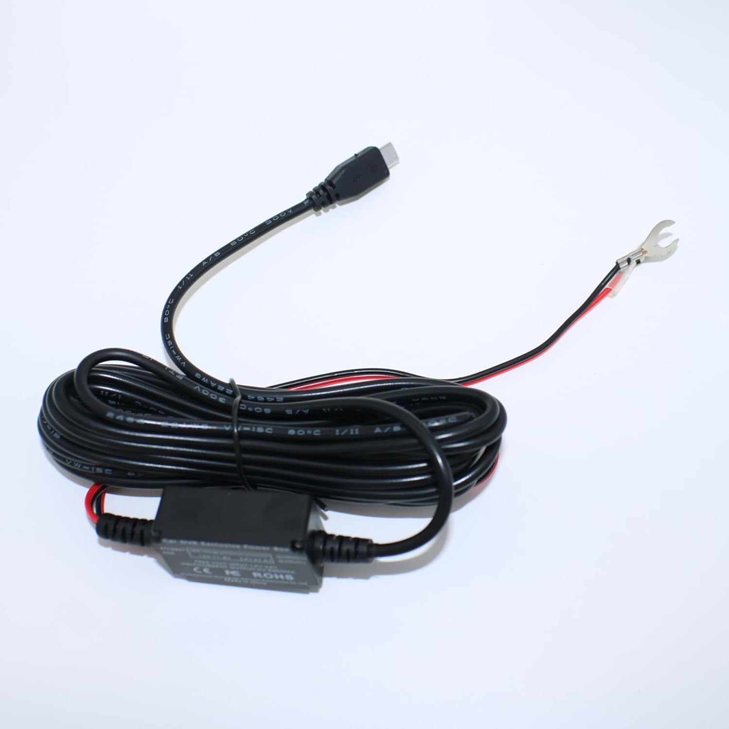 Hardwire Kit 15ft Micro USB Dash Cam for Cobra SC201 SC200D Garmin Parking