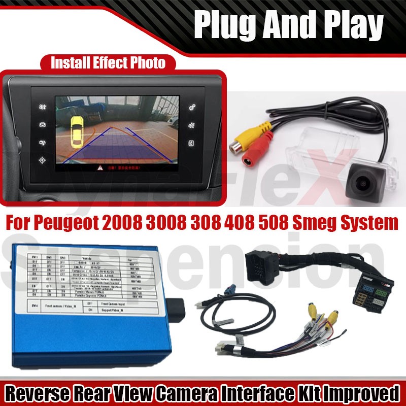 For Peugeot Smeg+ System Rear View Camera Interface Kit Reverse Backup Improved